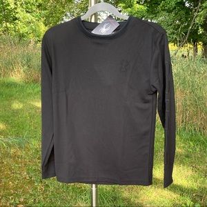 Spyder: Boys long sleeved athletic shirt in black. Size L (14/16).